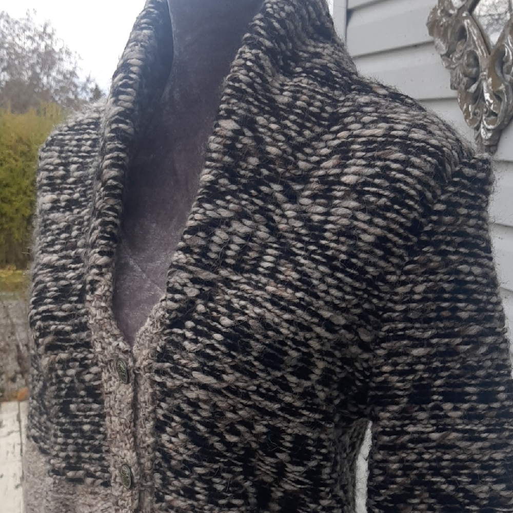 Wilfred🤎FREE Black/Chocolate/Taupe Cream Knit MADE FROM ITALIAN YARN Sz S - Picture 2 of 10
